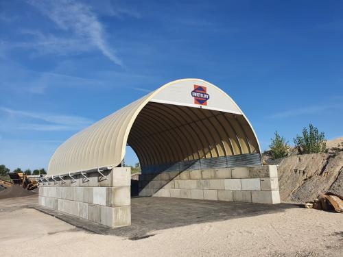 Ömlesztett alapanyag - Shelterall tárolósátor - Gravetti-blokk